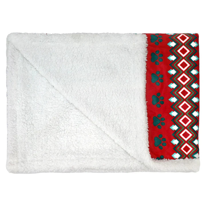 Pawpourri Printed Xmas Blanket For Dogs & Cats I Size- 30x40''