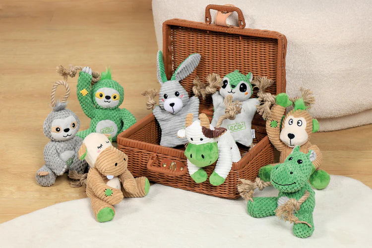 M-Pets Plush and Squeak Eco Puppy Toy Kira 16 x 11.5 x 22cm