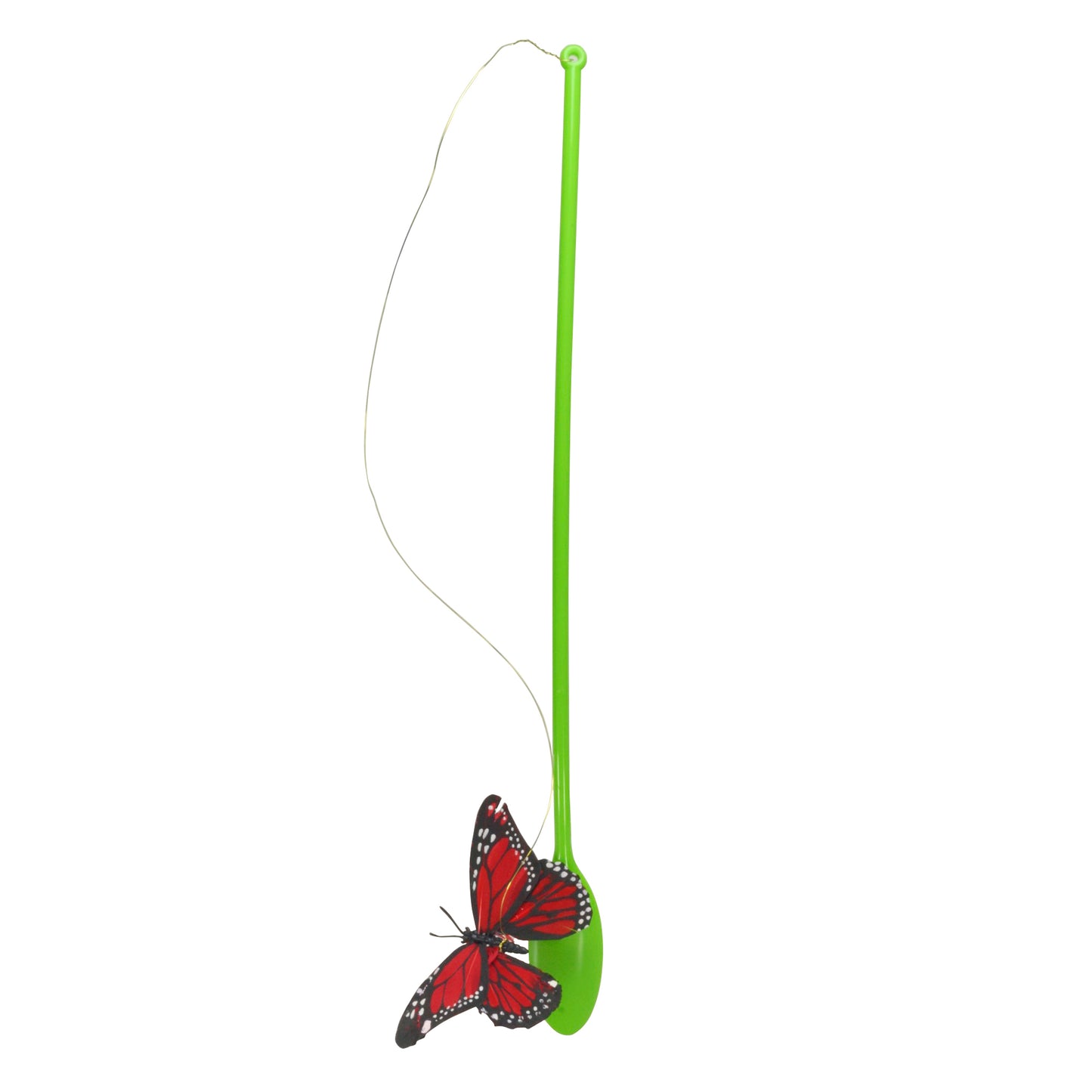 Trixie Butterfly Chase Cat Teaser Wand Toy Green 6x44cm