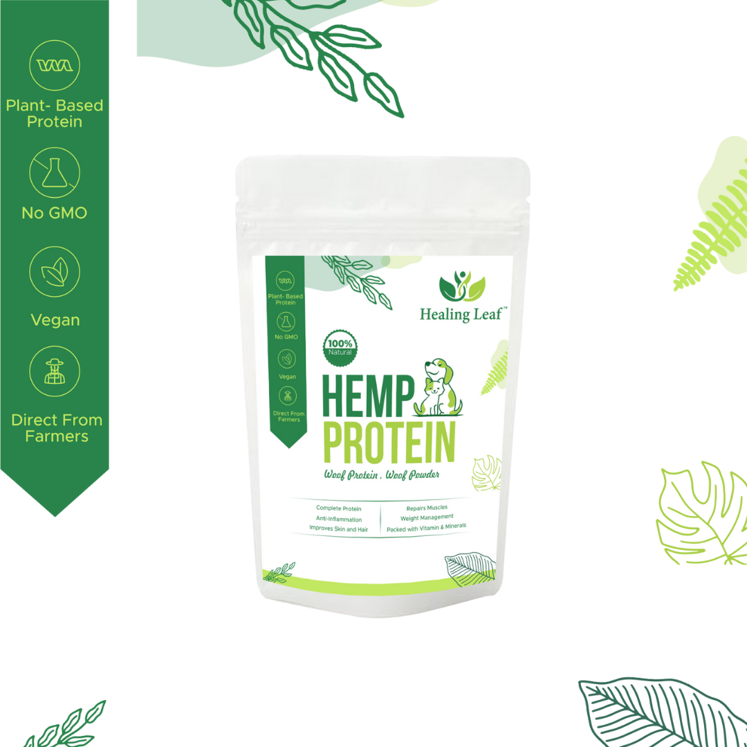 Healing Leaf Hemp Protein Vegan & Cruelty-free Powder Supplement Coat For Dogs & Cats 100gm