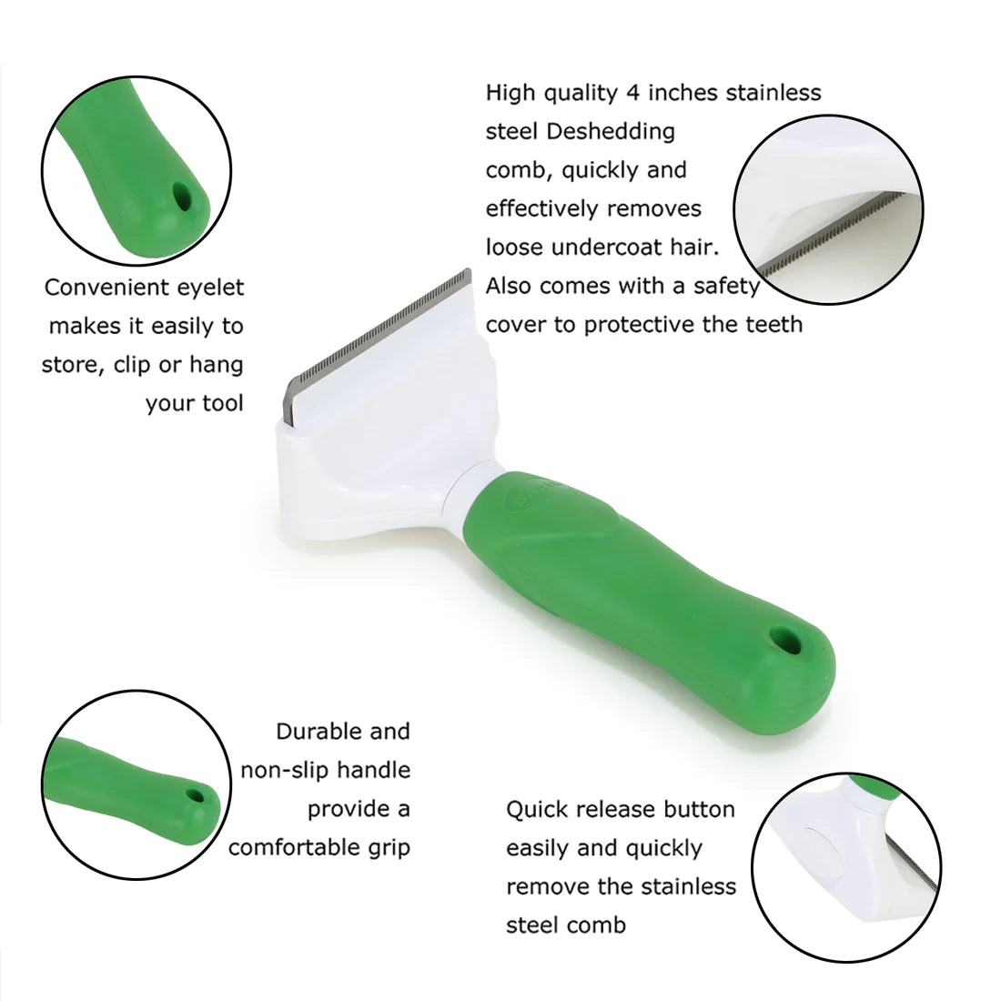 Basil De-Shedding Comb For Dogs & Cats