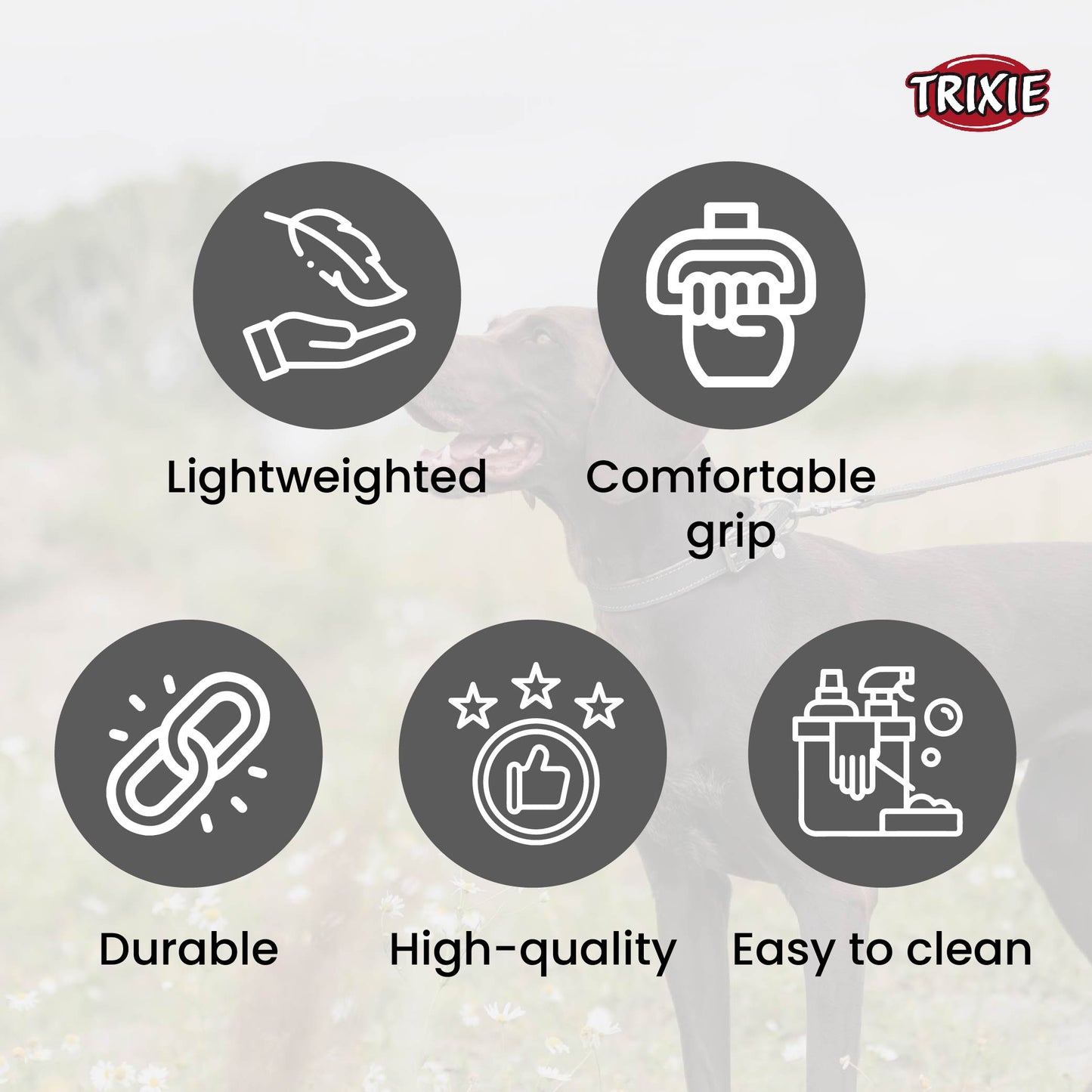 Trixie Premium Leash For Dog Black