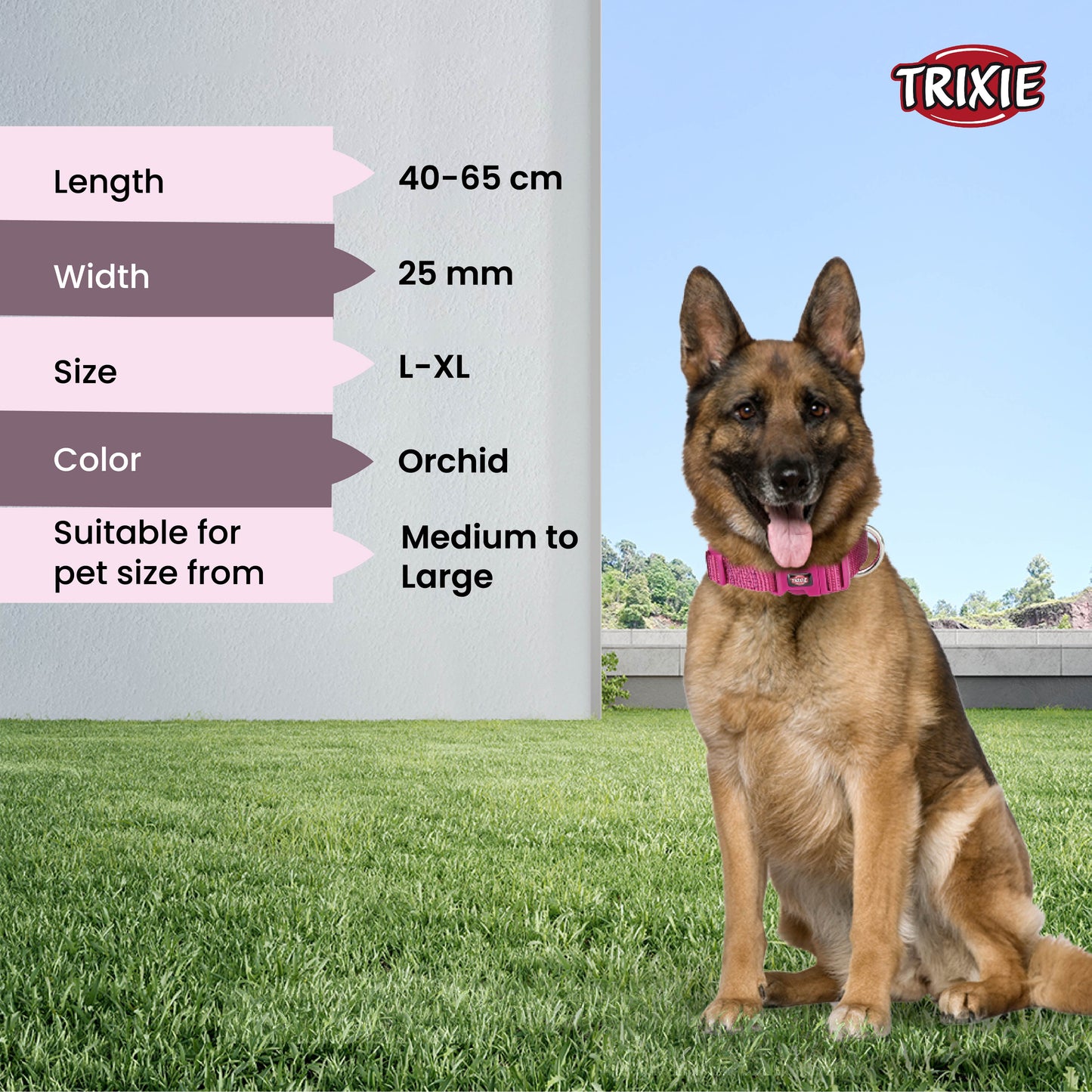 Trixie Premium Collar Orchid