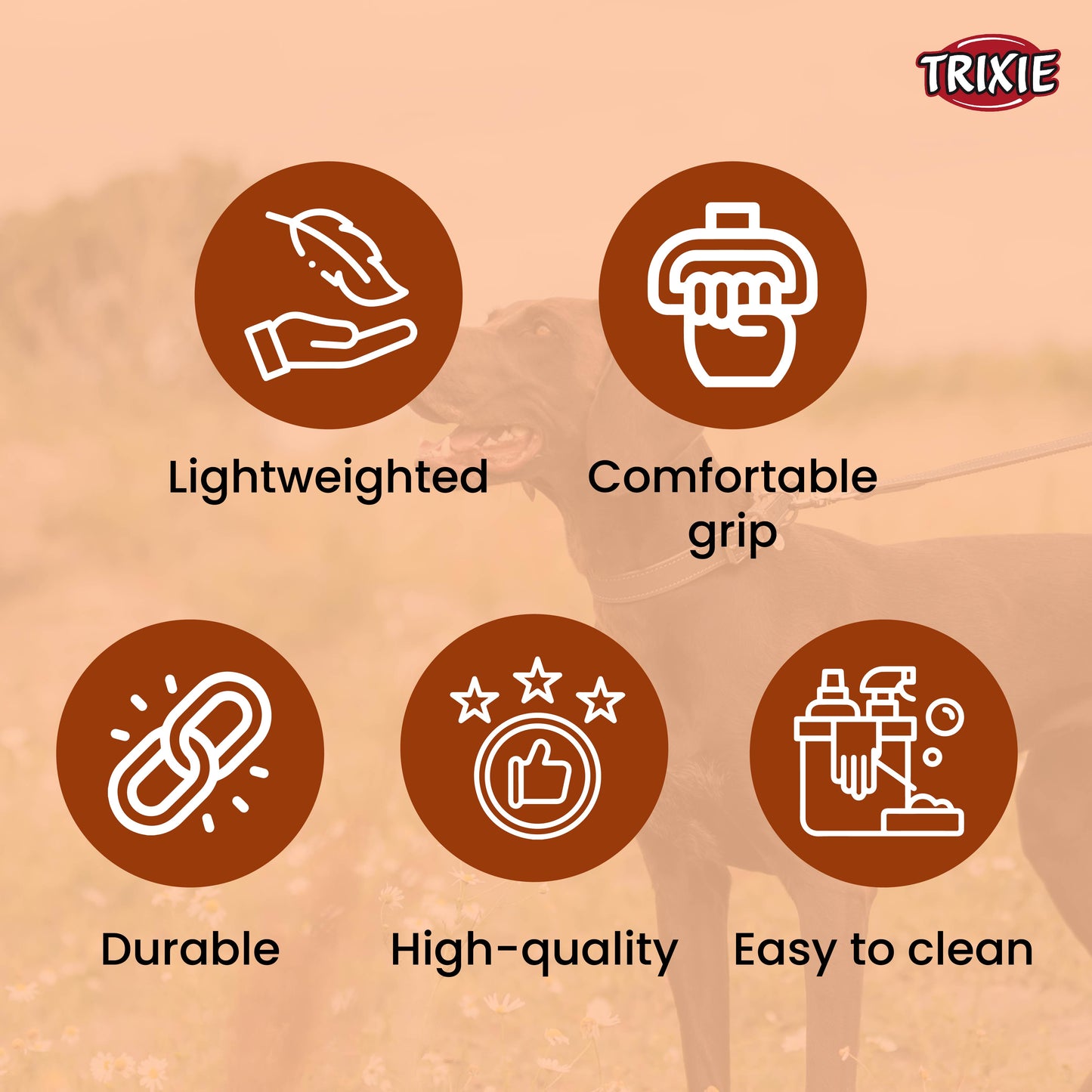 Trixie Premium Leash For Dog Papaya