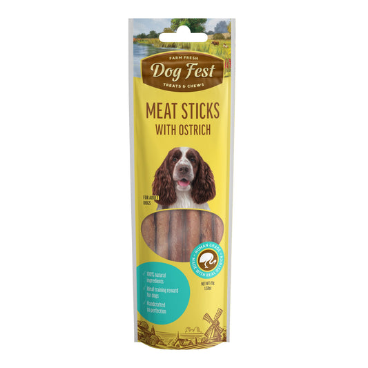 Dogfest Meat sticks with ostrich Dog Treats 45g