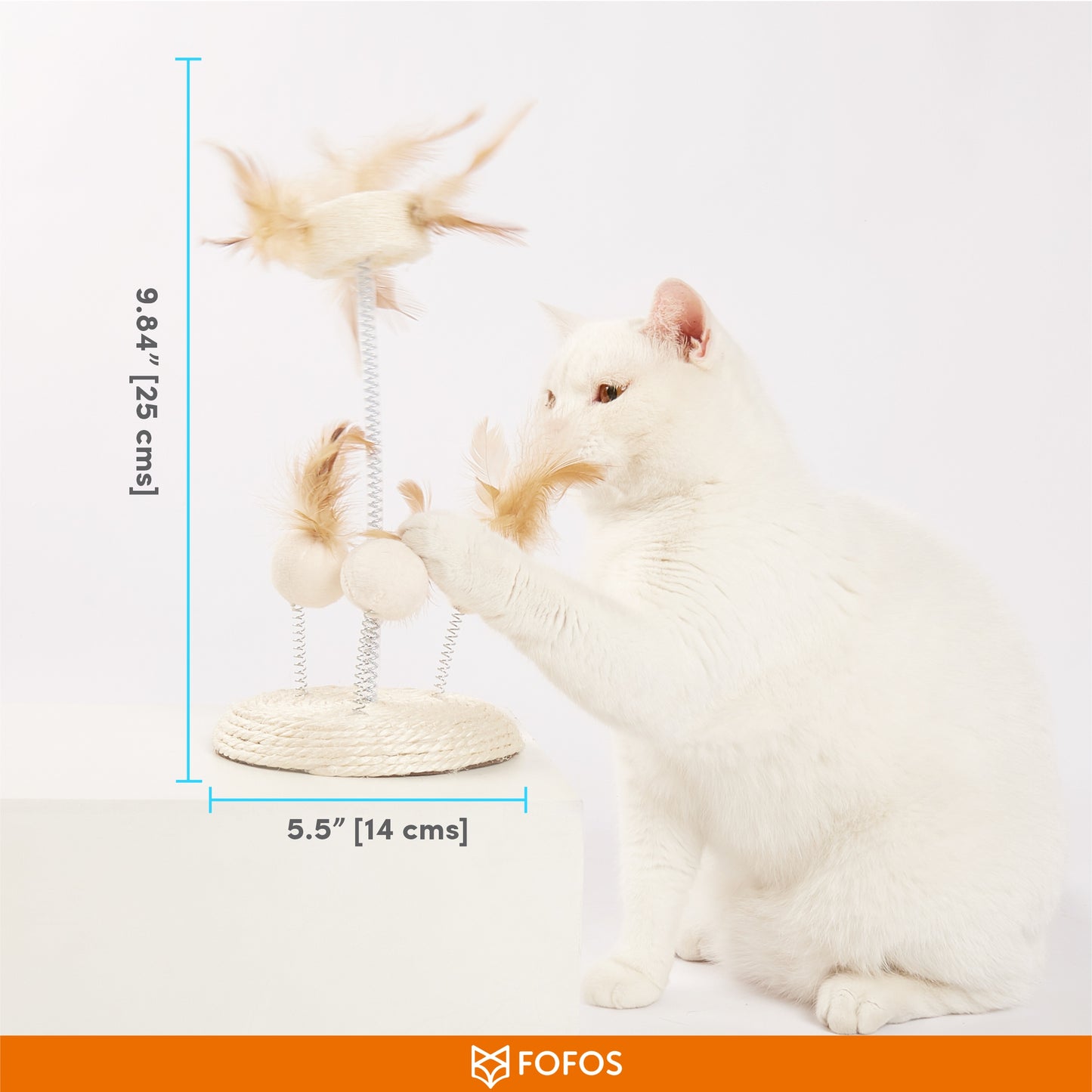 FOFOS Natural Wobbler Cat Toy 25x14cm