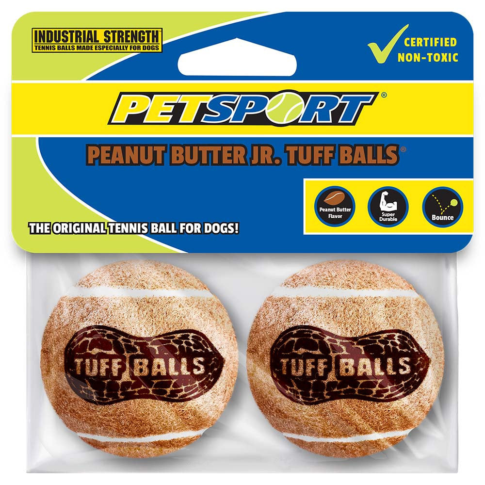 Petsport Jr. Peanut Butter Tuff Ball 1.8" 2-Pack