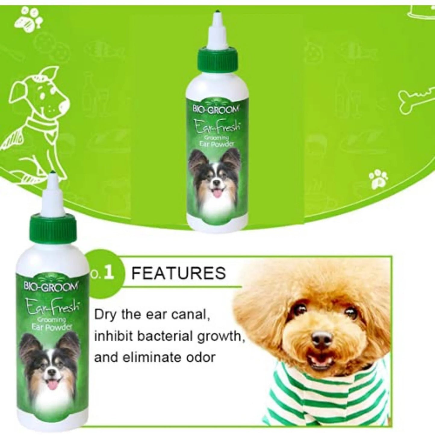Bio-groom Ear Fresh Grooming Ear Powder for Dogs 24gm