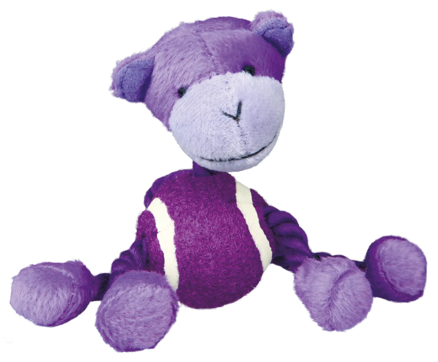 Trixie Animal With Tennis Ball & Rope Toy For Dogs