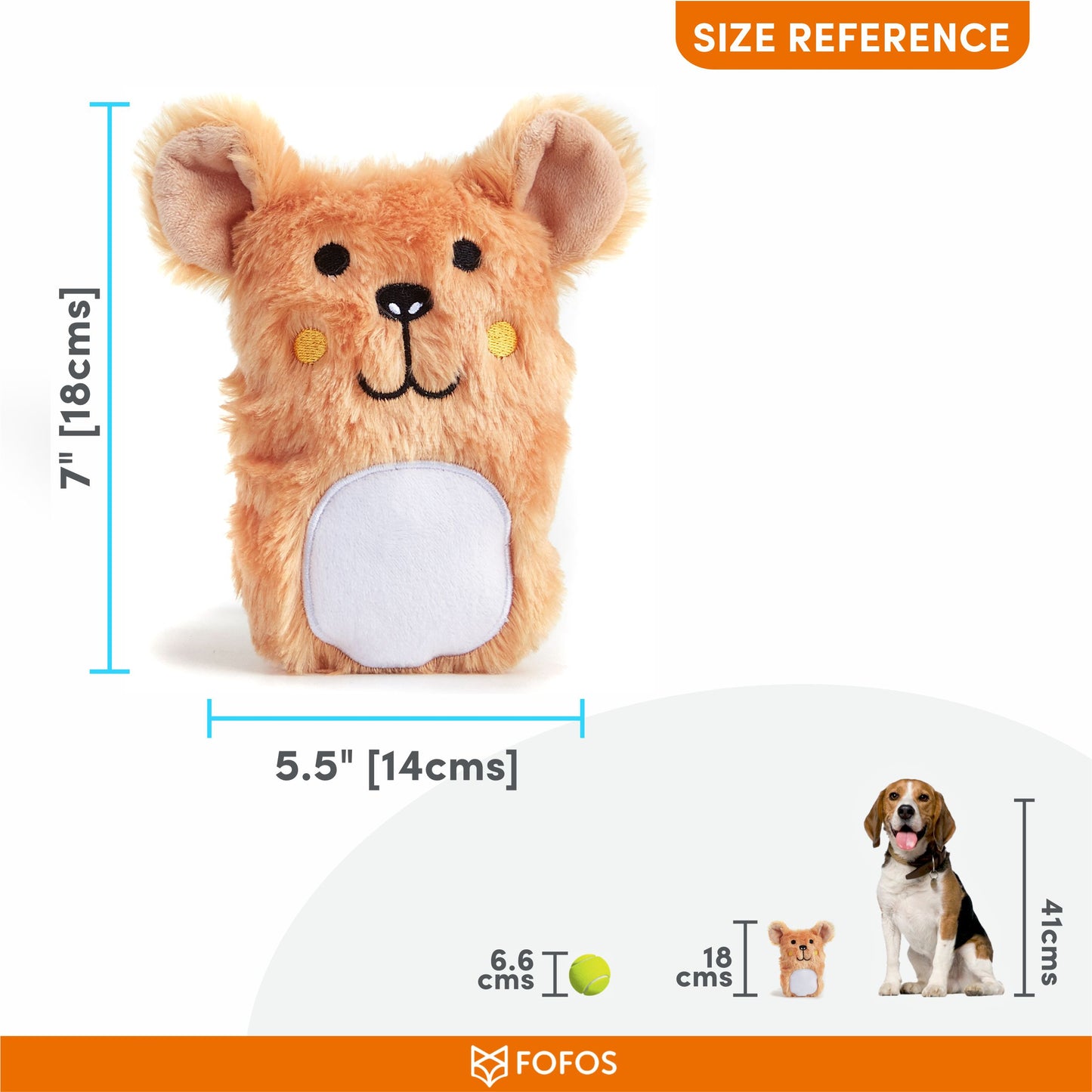 FOFOS Puppy Plush Toys (Mix) 18 x 14 x 5 cm