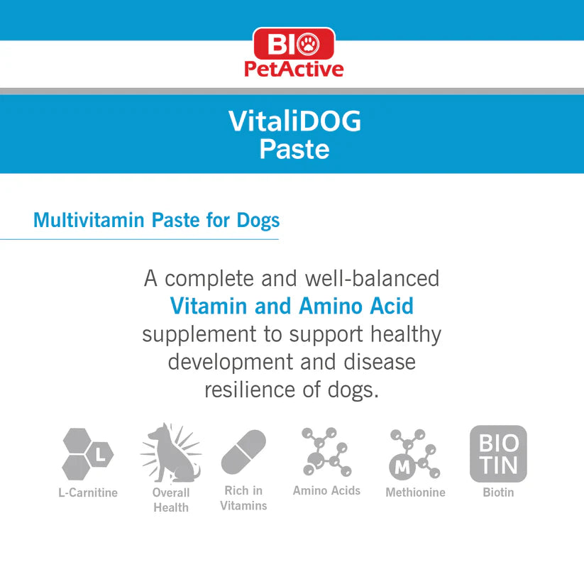 Bio Pet Active Vitali Dog Vitamin Paste For Dogs 100ml