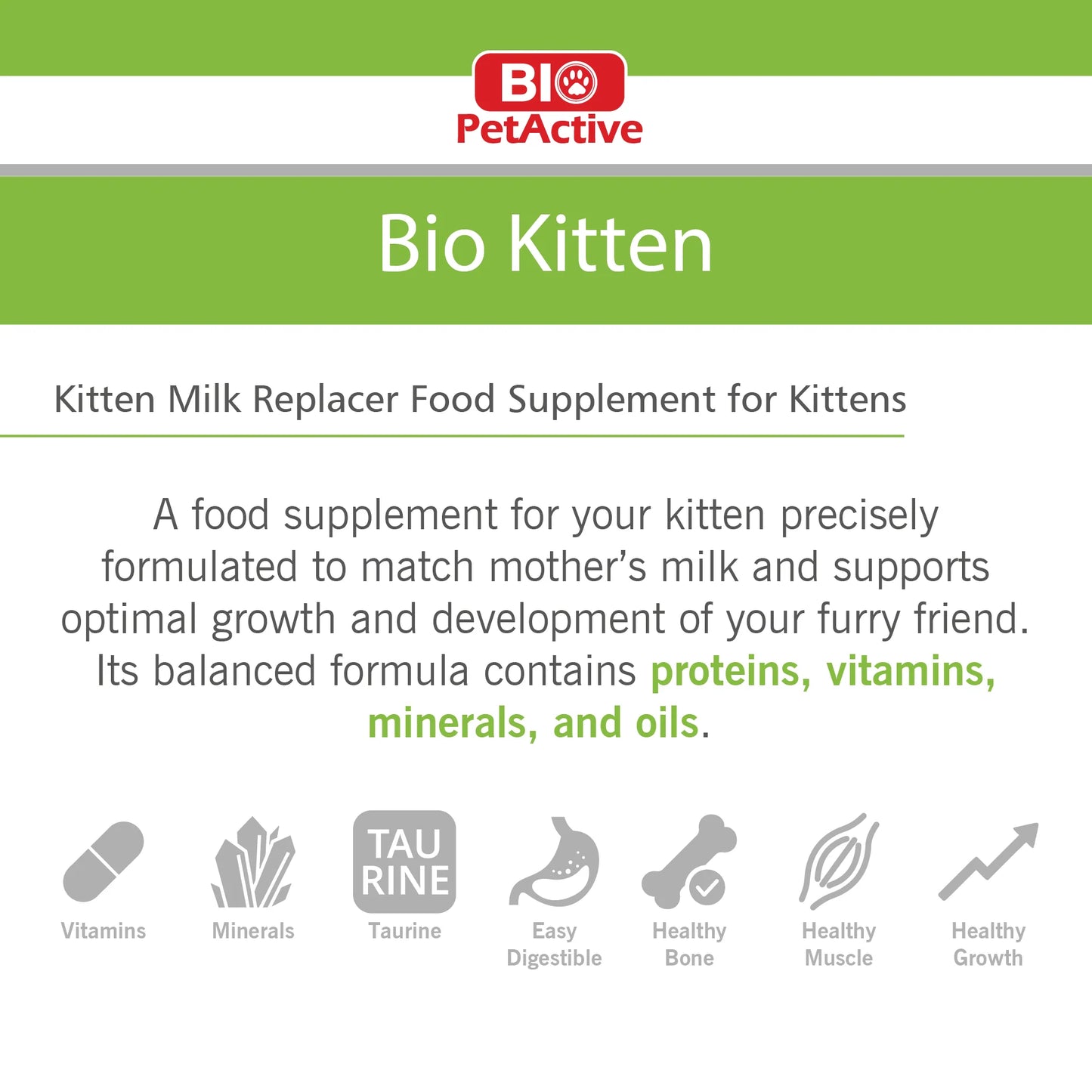 Bio Pet Active Bio Kitten Food Supplement For Kittens 200gm
