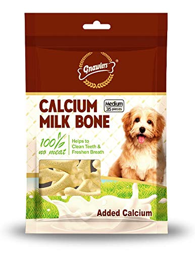 Gnawlers Calcium Milk Medium Bone 35 pc