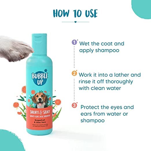 Bubble Up Short & Silky Grapefruit and Aloe Vera Short Coat Dog Shampoo Paraben Free- Sulfate Free 200ml