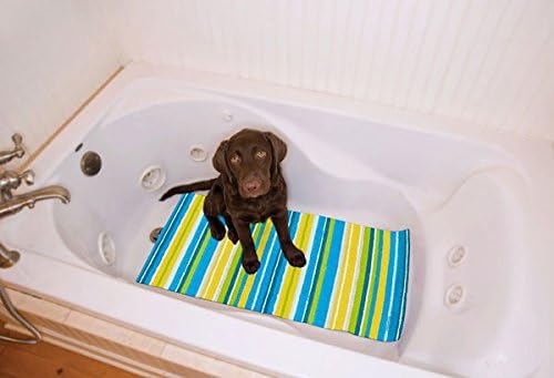 Drymate Stripe Bath & Grooming Mat for Dogs 16" x 28"