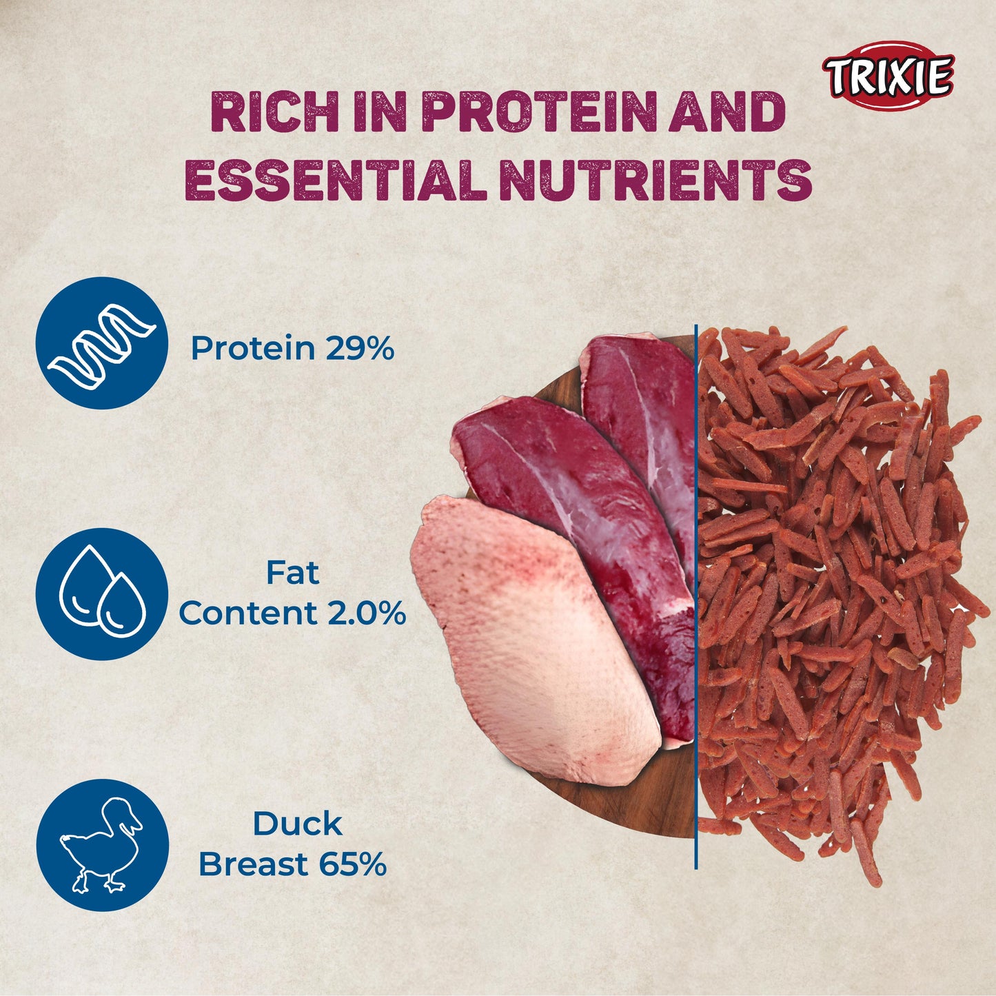 Trixie PREMIO Duck Fillet Bites Treat for Cat 50g