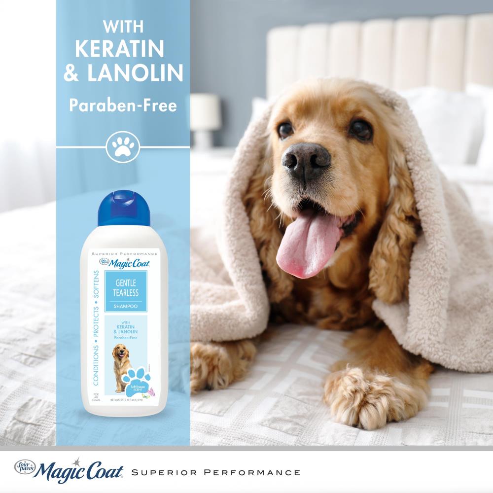 Four Paws Magic Coat Gentle Tearless Shampoo With Keratin & Lanolin Soft Breeze Scent 473ml