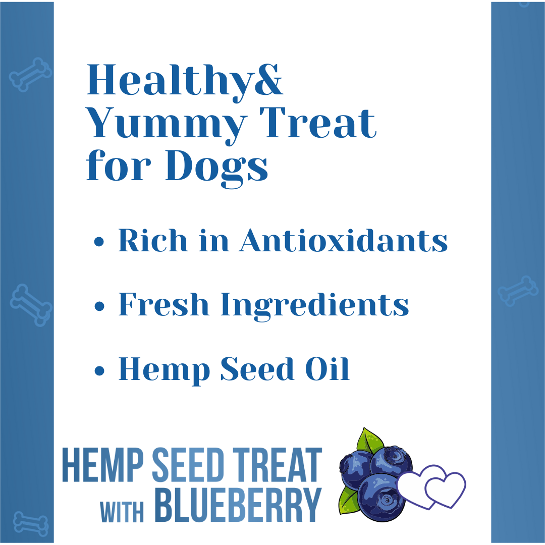 Healing Leaf Hemp Seed Dog Treat with Blueberry 100gm