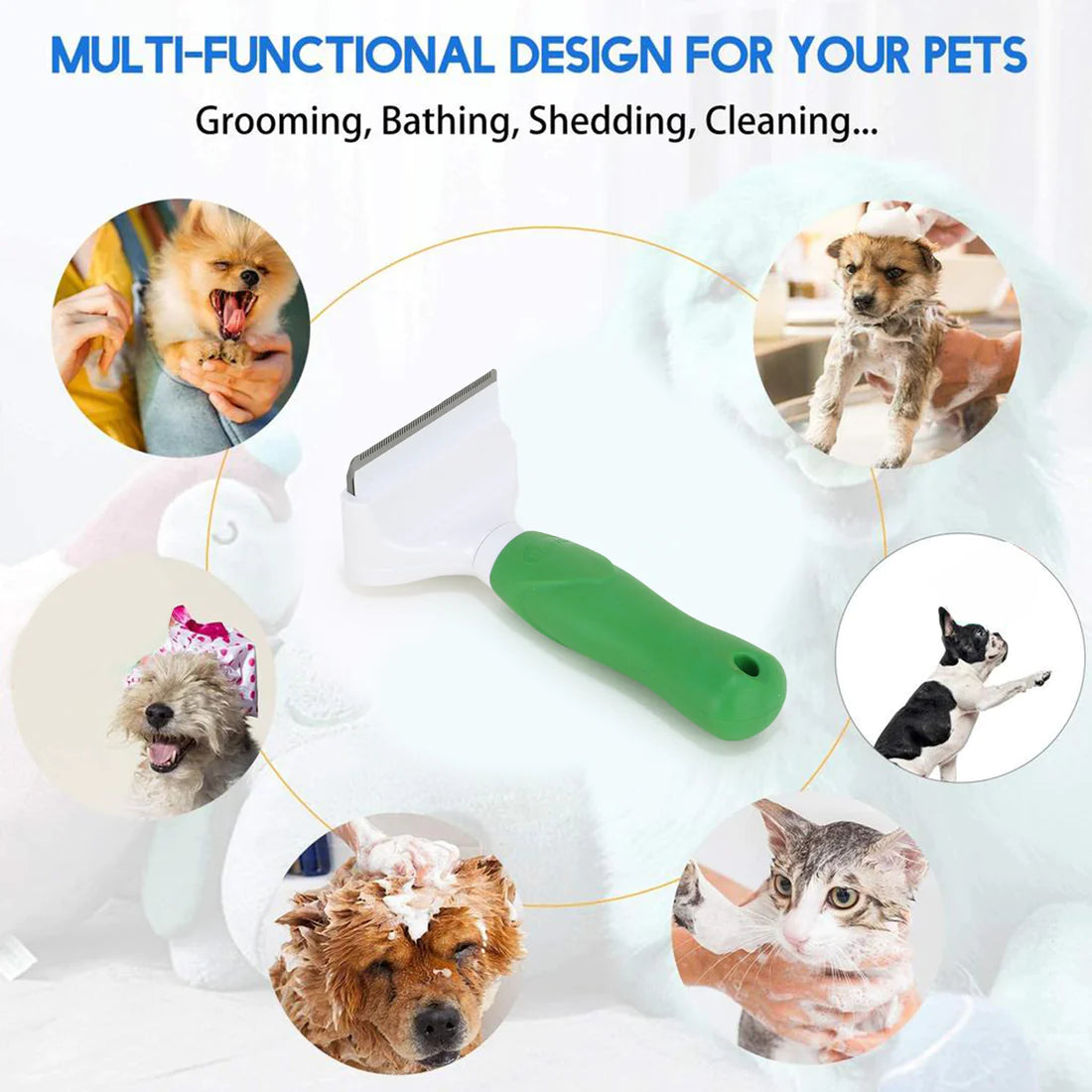 Basil De-Shedding Comb For Dogs & Cats