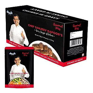 Drools Gourmet Bites Chicken Chunks in Gravy Adult Wet Dog Food Sanjeev Kapoor's Recipe 150g
