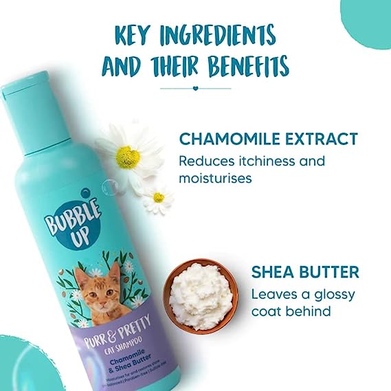 Bubble Up Purr & Pretty Chamomile & Shea Butter Paraben Free- Sulfate Free Cat Shampoo 200ml