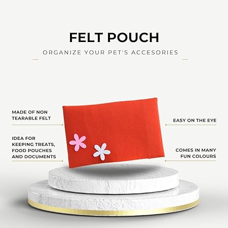 Hriku Begonia Felt Organizer for Passports/Pet Acessories and Documents