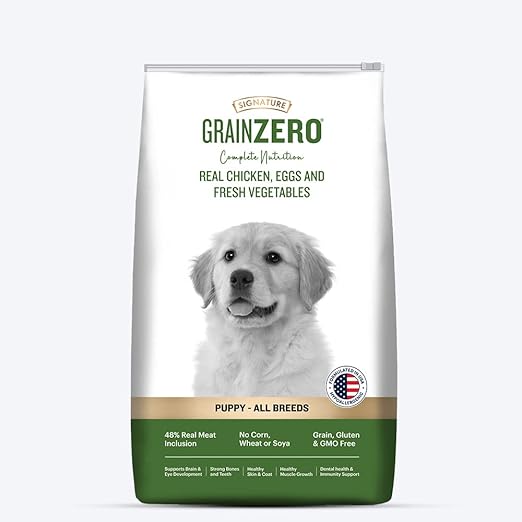 Signature Grain Zero Real Chicken, Egg and Vegetables Puppy Dry Dog Food 3kg