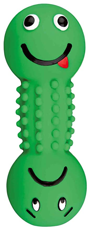 Trixie Smiley Dumbbell With Motifs Latex Toy For Dogs 19cm