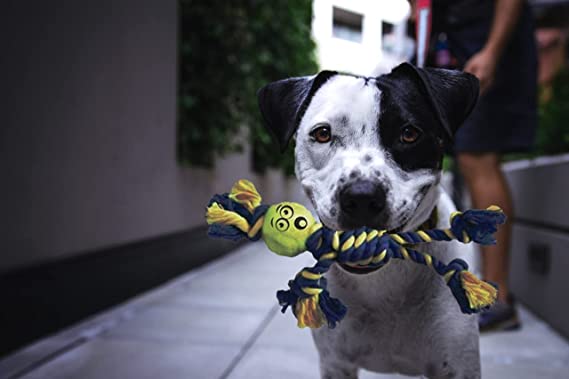 Petsport Braided Rope Man With Tennis Ball