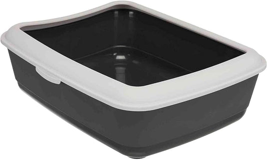 Tails Nation Cat Litter Tray with Rim | Assorted Color