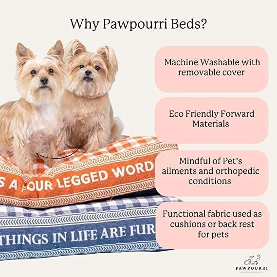 Pawpourri Furry Snuggler Bed Foe Dogs I M/L I Red I 30 x 30 x 5"