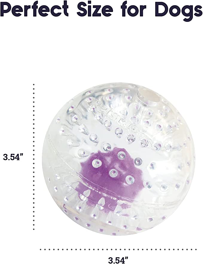 Petstages Nubbiez Treat & Squeak Dog Ball Purple Large