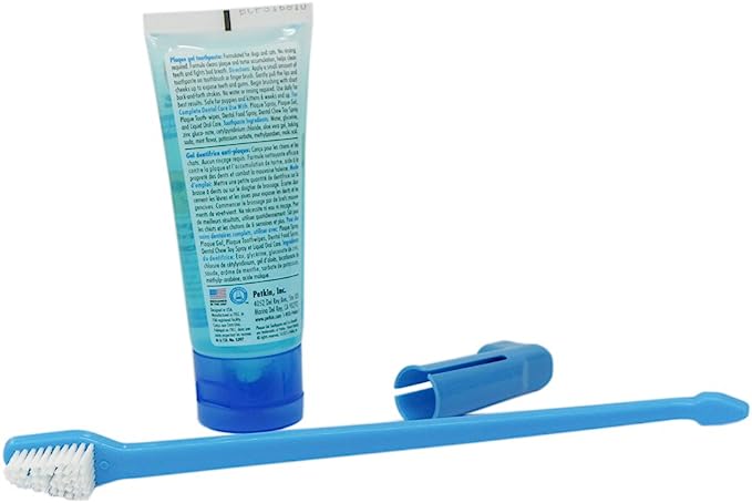 Petkin Plaque Dental Kit Cool Mint For Dogs & Cats