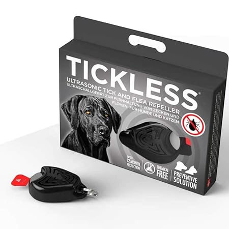 Tickless Pet Ultrasonic Tick & Flea Repeller Black