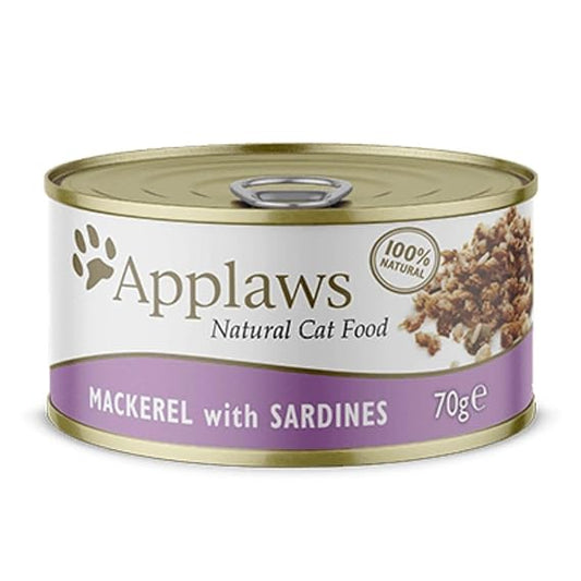 Applaws Cat Tin Mackerel with Sardine 70gm (Pack of 24)