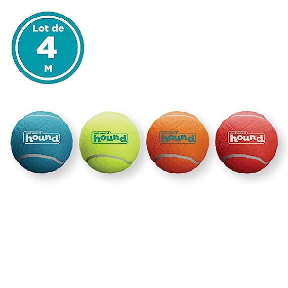 Outward Hound Squeaker Ballz Dog Toy Medium 4pck
