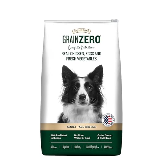 Signature Grain Zero Real Chicken, Egg and Vegetables Adult Dry Dog Food 3kg