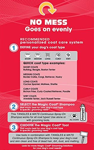 Four Paws Magic Coat Tangles and Mats Spray-On Shampoo With Lemon Mint Scent 207ml