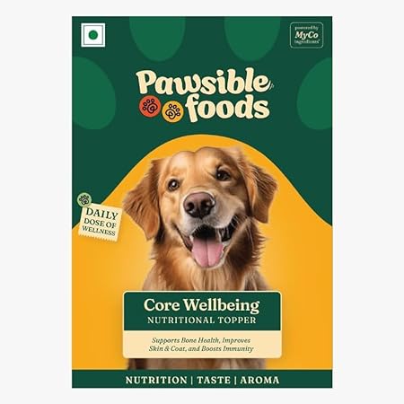 Pawsible Foods Nutritional & Taste Supplement Enhnaced Taste & Aroma Improved Skin & Coat Supports Bone Health & Immunity 100% Vegetarian 30 Sachets Pack of 2