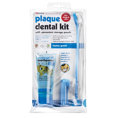 Petkin Plaque Dental Kit Cool Mint For Dogs & Cats