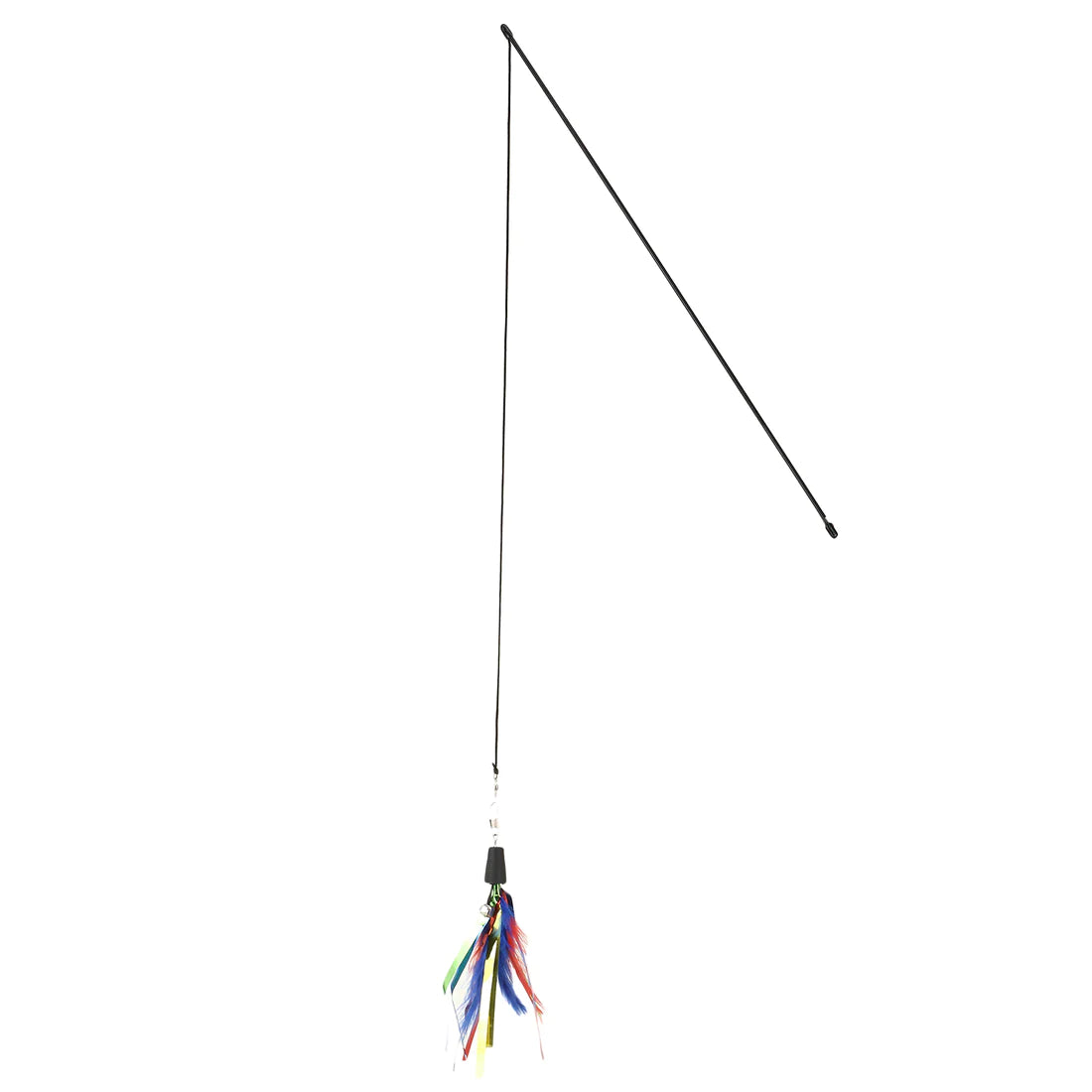 Basil Cat Teaser Stick with Feather and Bell Toy for Cats