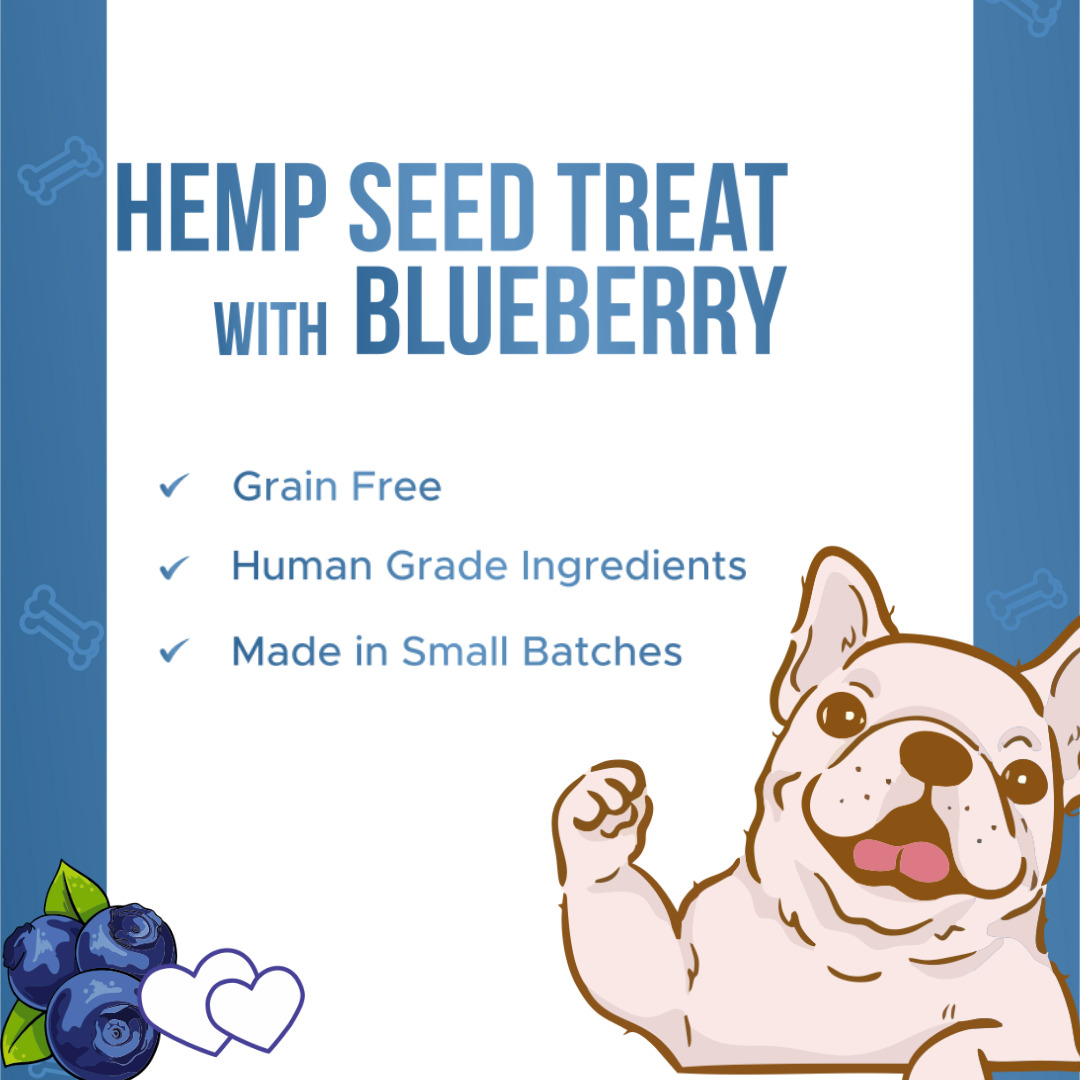 Healing Leaf Hemp Seed Dog Treat with Blueberry 100gm