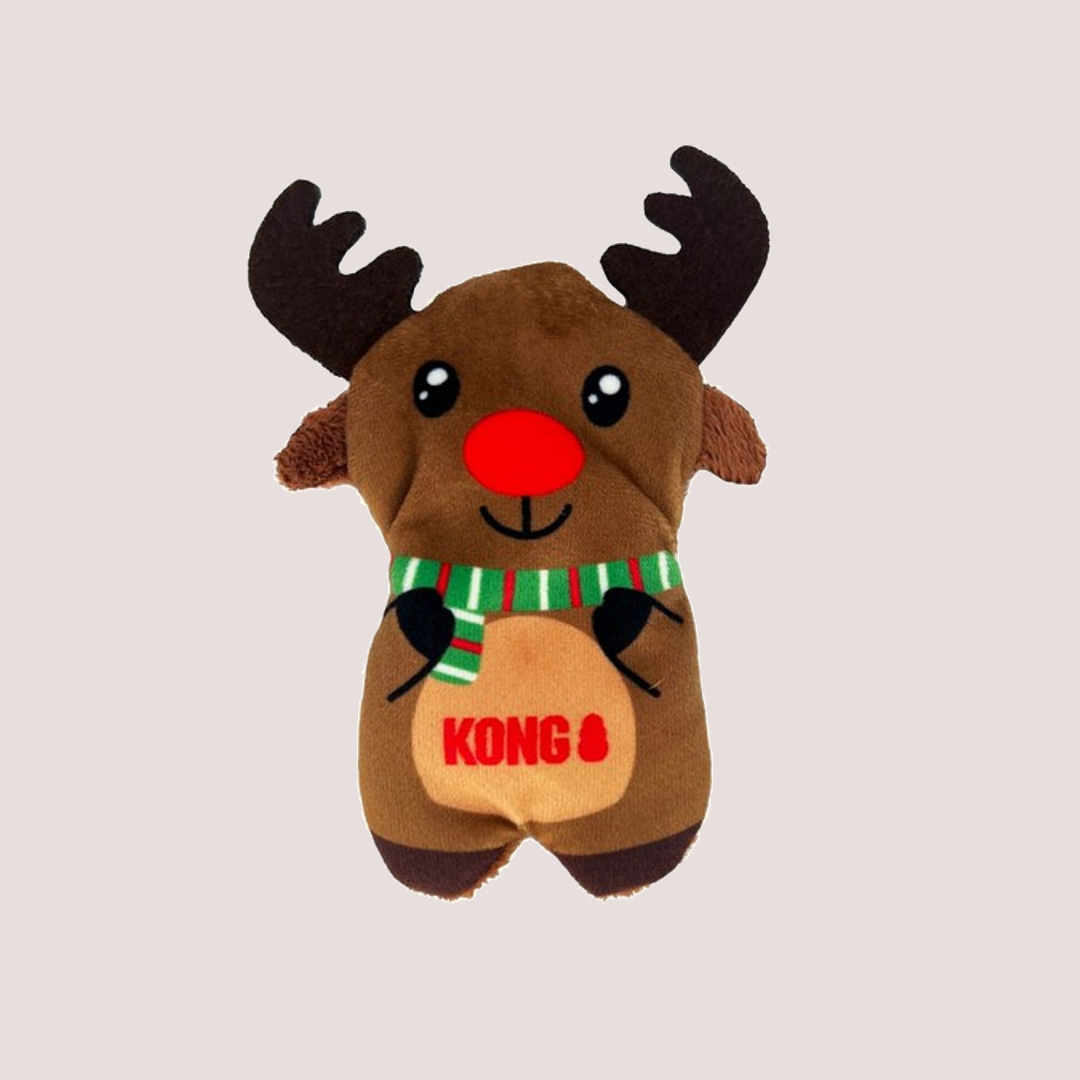 Kong Christmas Collection Holiday Refillables Reindeer Cat Toy 5.08x9.65x11.43cm