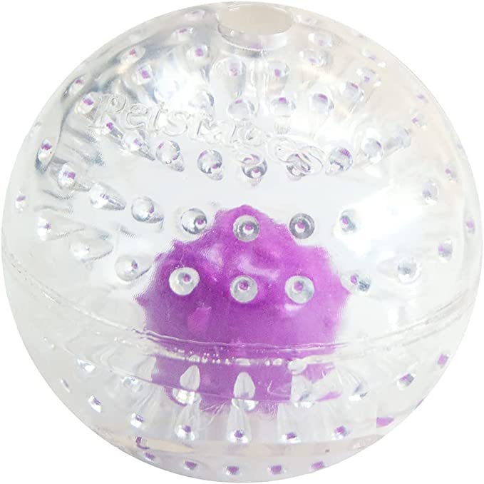 Petstages Nubbiez Treat & Squeak Dog Ball Purple Large