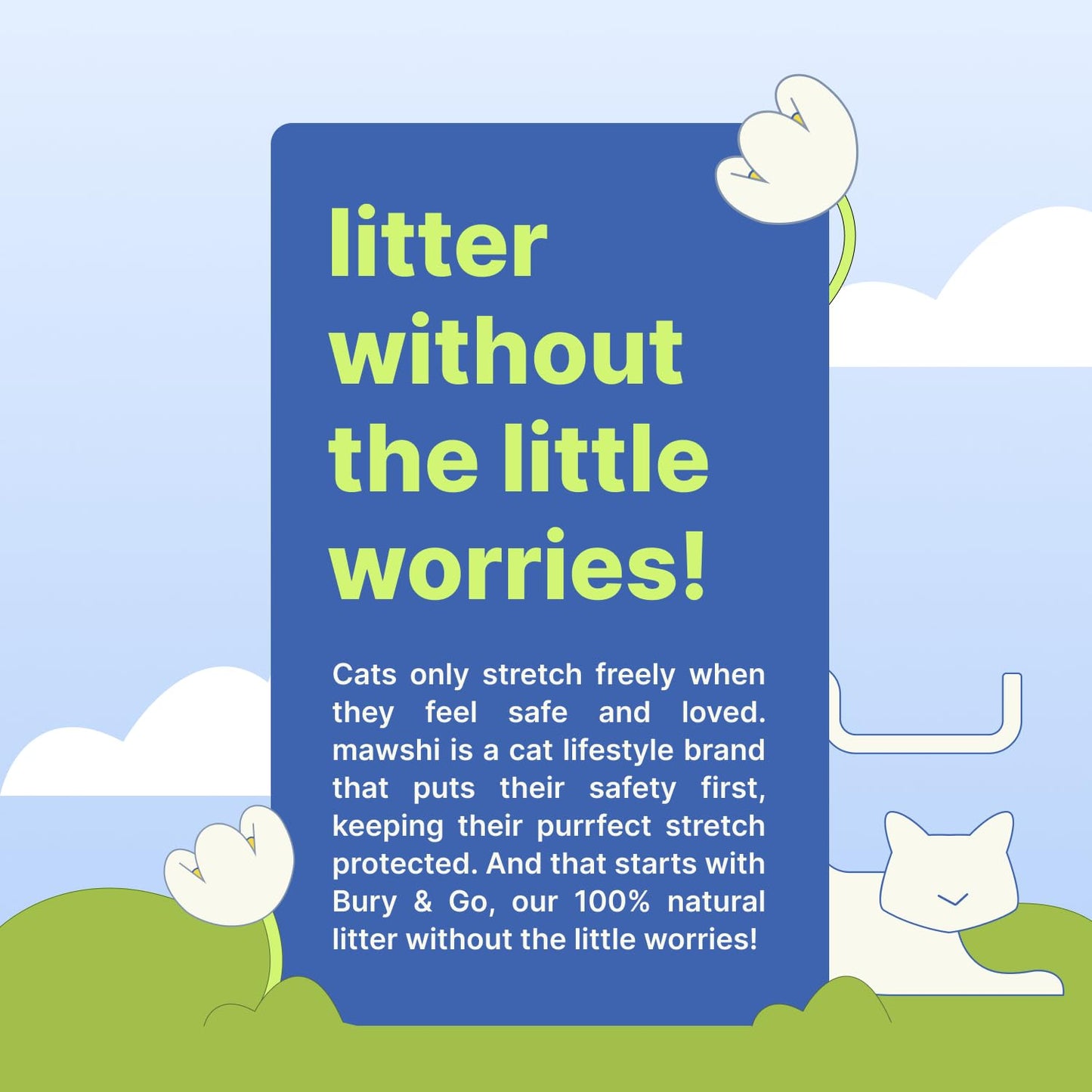 Mawshi bury and Go Herbal Cat Litter 100% Toxin Free 5kg