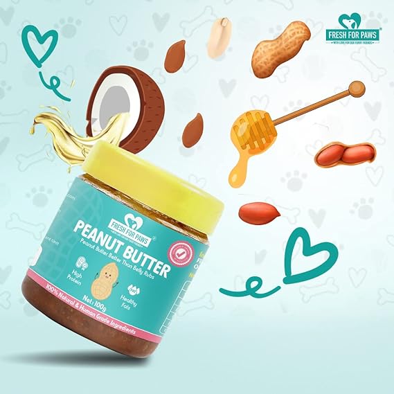 Fresh For Paws Vegetarian & Sustainable Based Peanut Butter For Dogs 100gm