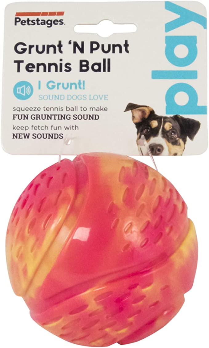 Petstages Grunt N' Punt Tennis Ball Dog Toy 3.25cm