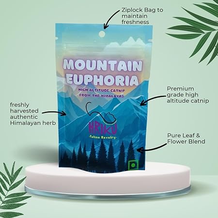 Hriku Mountain Euphoria Naturally Grown High Altitude Himalayan Catnip Treat for Cats