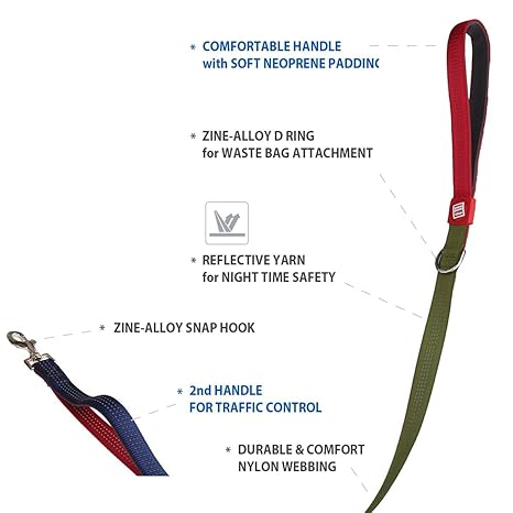 Gigwi Classic Line Dog Leash Soft Mesh Padding with Reflective 25mmx120cm XL