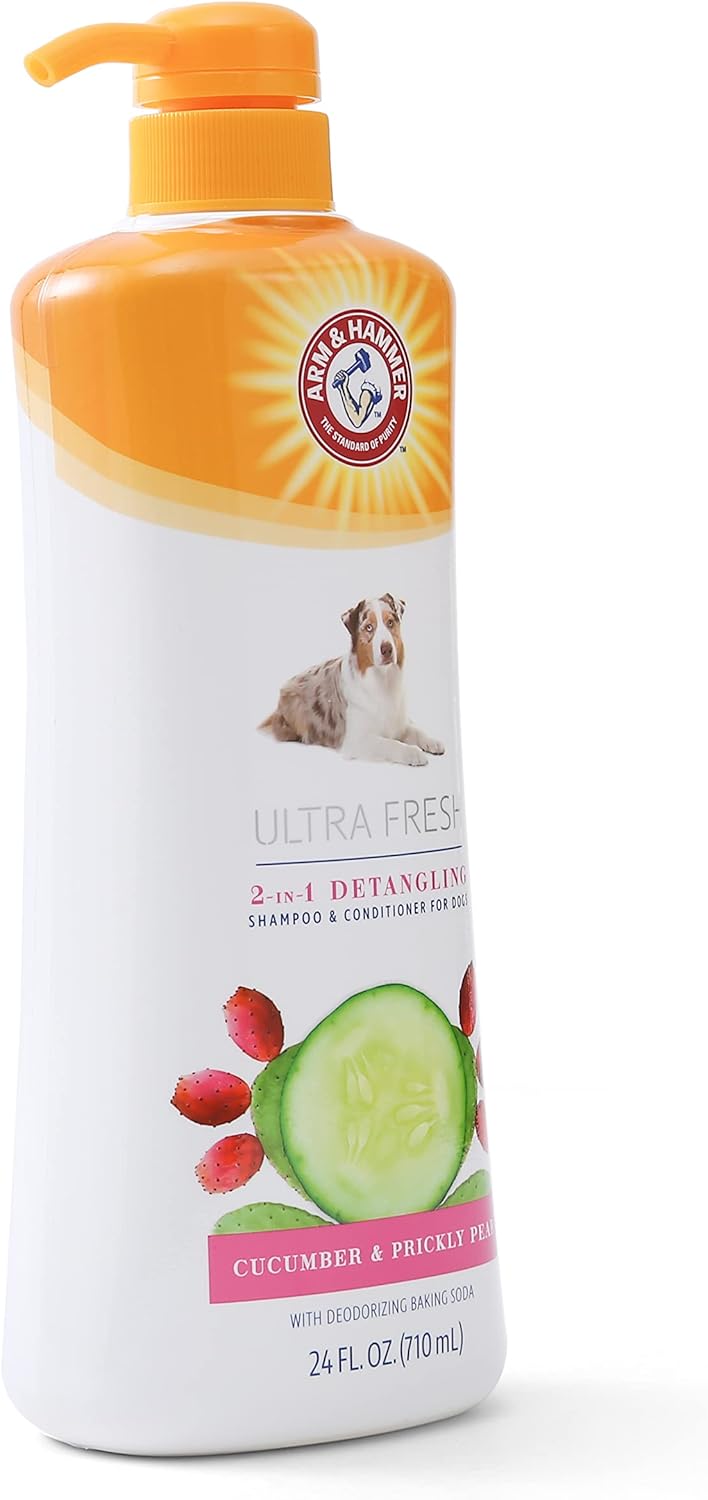 Arm & Hammer Ultra Fresh 2-IN-1 Cucumber & Prickly Pear Detangling Dog Shampoo & Conditioner For Dogs 710ml